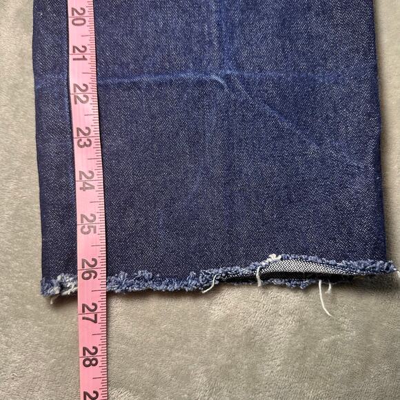 Vintage Jordache J9 Jeans Size 32L *27x26.5 Horse Head Straight Raw Hem Dark 80s - Picture 15 of 17